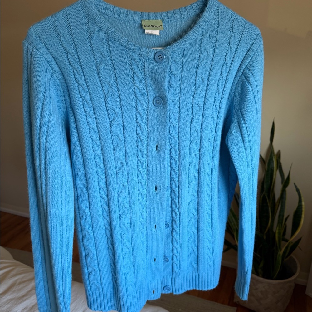 Blue Button Up Cardigan